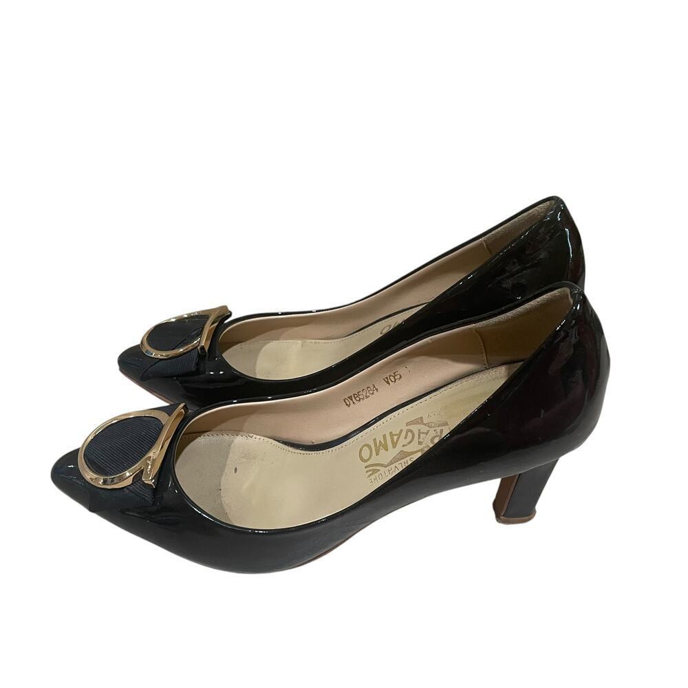 Salvatore Ferragamo patent leather pumps